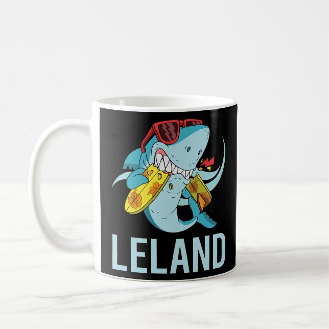 Mug Requin drôle - Nom du pays (Gauche)