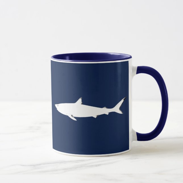 Mug requin sauvage blanc (Droite)