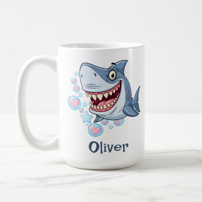 Mug Requin souriant drôle (Gauche)