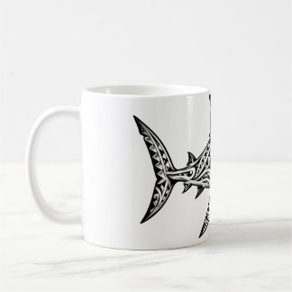 Mug Requin Tribal Polynésien – Tattoo Noir et Blan