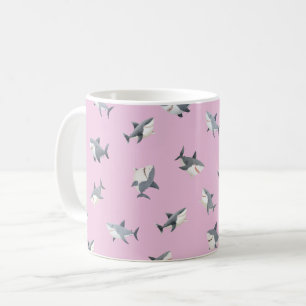 Mug Requins à l'aquarelle jetés sur fond rose clair