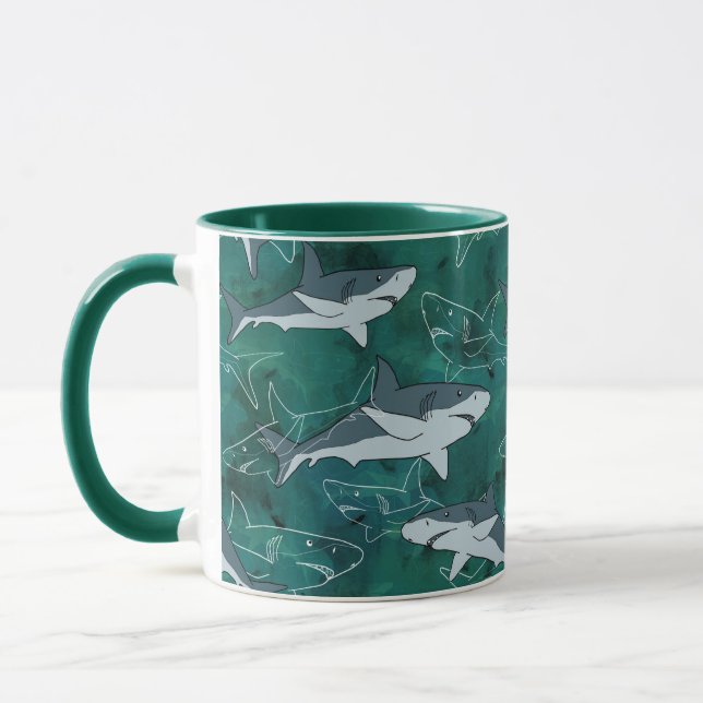 Mug Requins, marin, mer, poisson, prédateur, animal, m (Gauche)