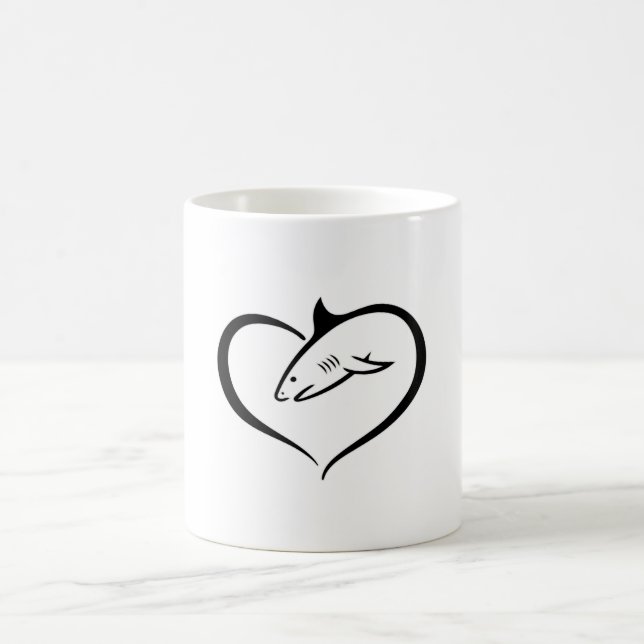 Mug Requins Poisson Fin Océan Océan Cool Drôle Cadeau (Centre)