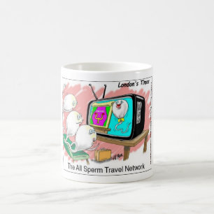 Mug Réseau de voyage de sperme Cartes drôles T-shirts 