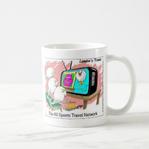 Mug Réseau de voyage de sperme Cartes drôles T-shirts 