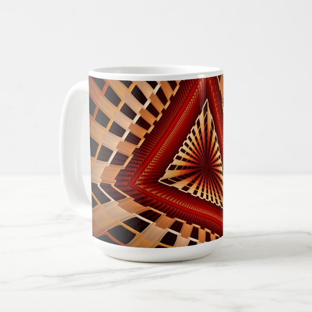 Mug Réseau Fantastique Moderne Fractal 3D Design Graph (Devant gauche)