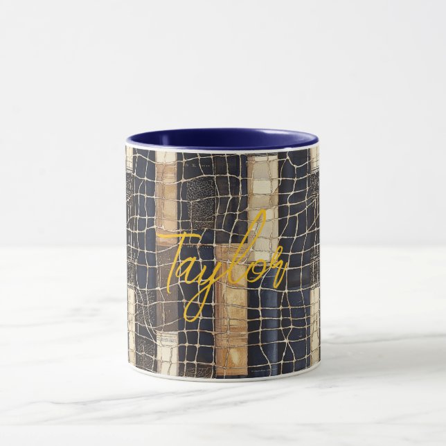 Mug Réseau Océan Brun Bleu (Centre)