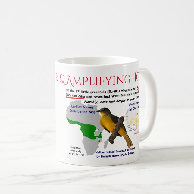 Mug Réservoir de Zika et boue d'amplification par Rose (Devant droit)