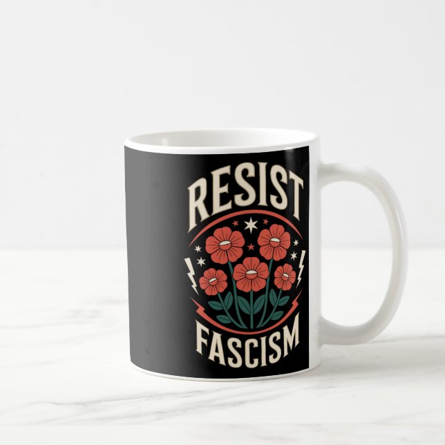 Mug Résister à la protestation contre le fascisme Trum (Droite)