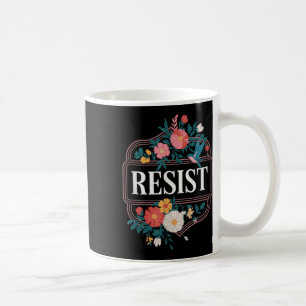Mug Résister à la protestation florale Trump Anti Trum