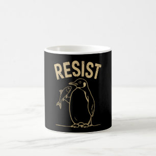 Mug Résister Activisme de Manchots Protestation Vintag