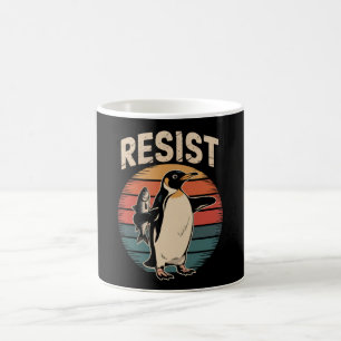 Mug Résister Activisme Manchots Protester Tarifs Rétro