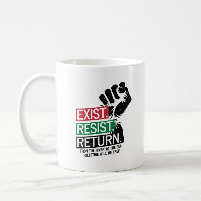 Mug Résister au retour existant La Palestine sera libr (Gauche)