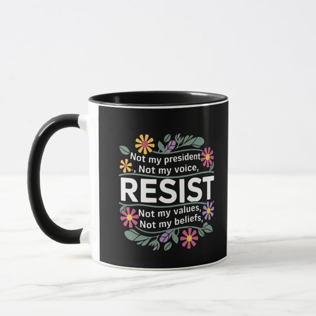 Mug Résistez à une protestation botanique subtile cont (Gauche)