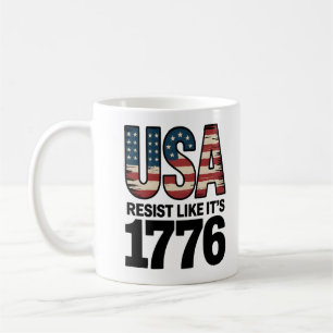 Mug Résistez comme c'est 1776 Soldats patriotiques USA