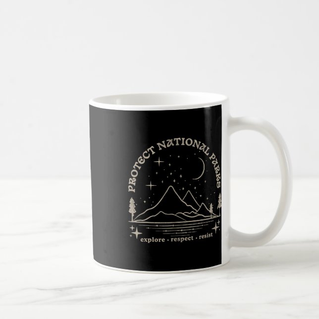 Mug Résistez Protégez nos parcs nationaux Graphique An (Droite)