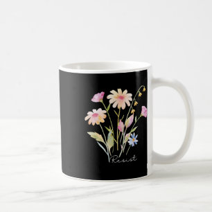 Mug Résistez Subtil Anti Trump Floral Botanique Protes