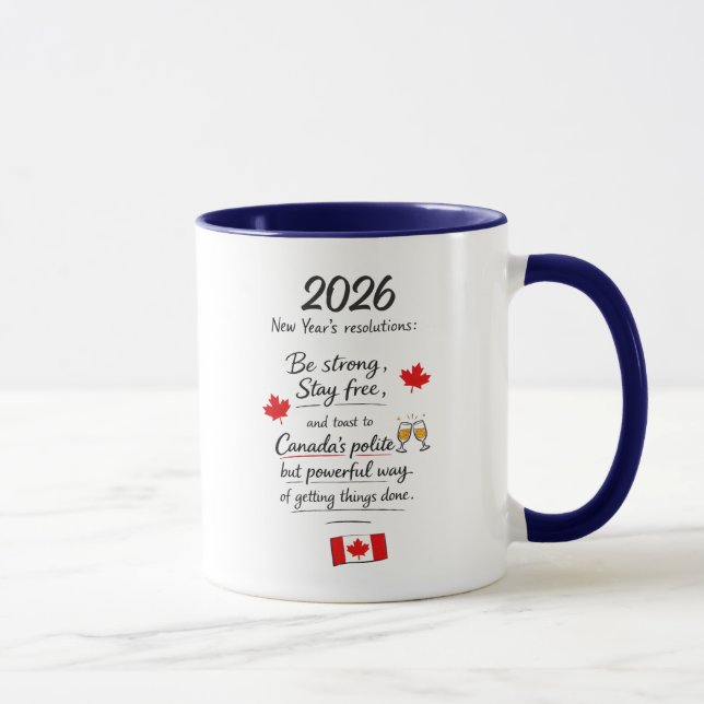 Mug Résolution du Nouvel An canadien 2026 (Droite)