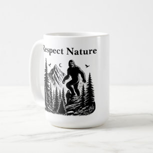 Mug Respect Nature Yéti Bigfoot encre Art 