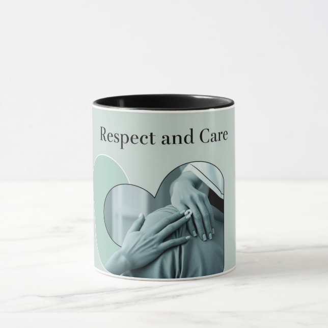 Mug Respect Soin Douceur Positivité Inspiration Cadeau (Centre)