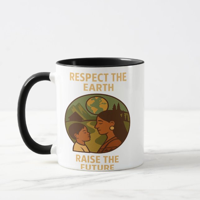 Mug Respect the Earth, Raise the Future (Gauche)
