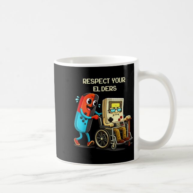 Mug Respect Your Elders Funny Retro Gaming  (Droite)