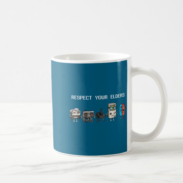 Mug Respect Your Elders Retro Gaming Funny Gamer Contr (Droite)