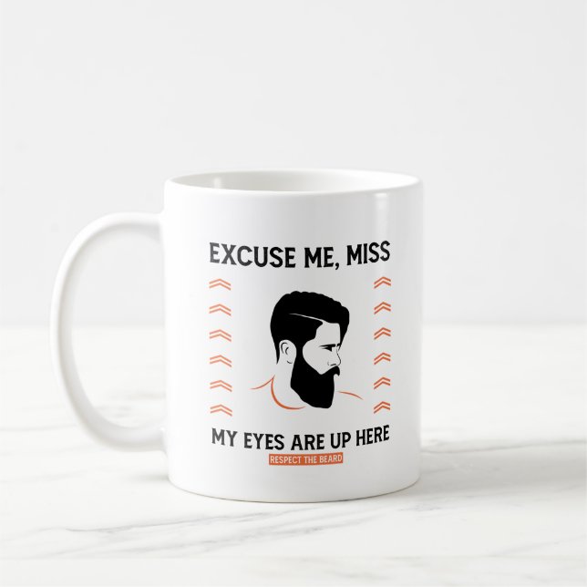 Mug Respectez Beauté Excusez-Moi Mlle Mes Yeux Sont Là (Gauche)