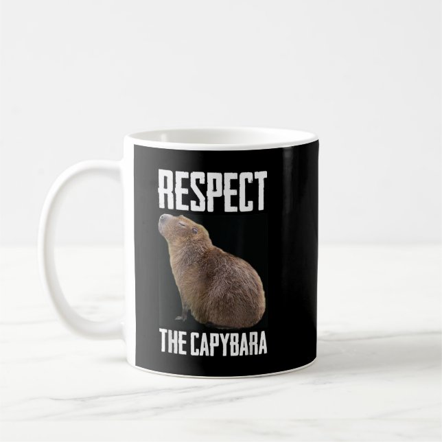 Mug Respectez La Capybara Funny Rodent Capibara Photo (Gauche)