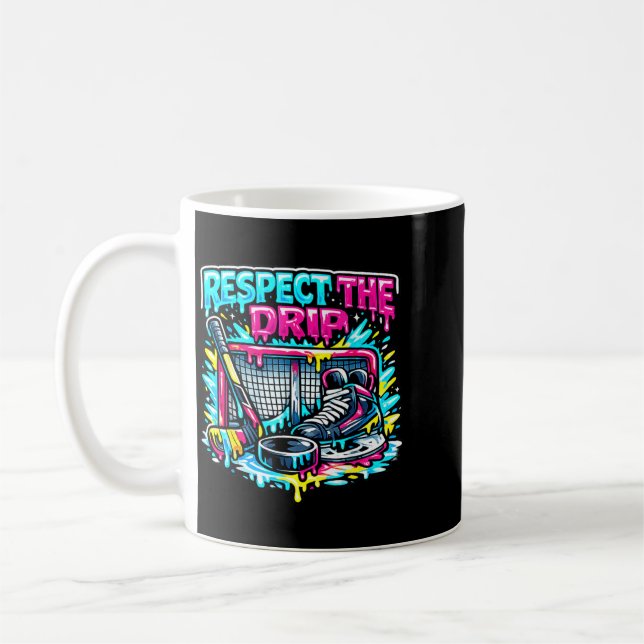 Mug Respectez La Glace De Hockey Crème Glacée Pastel J (Gauche)