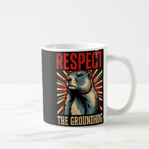 Mug Respectez le Groundhog Style Politique Vintage Aff