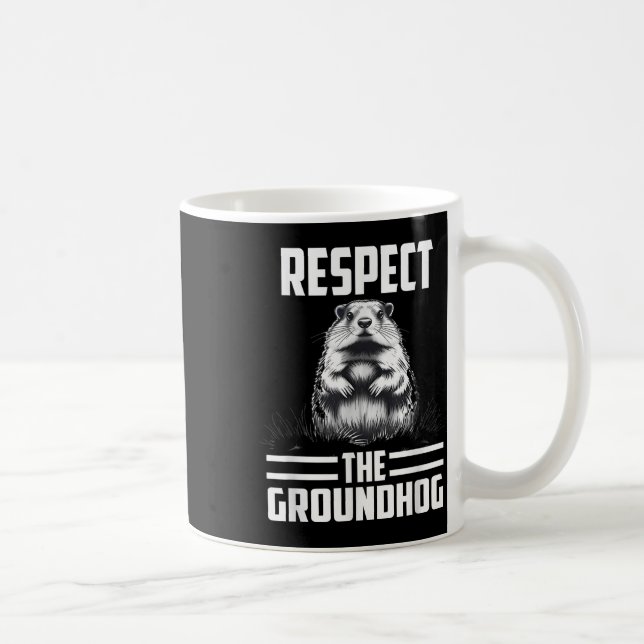 Mug Respectez le marmotte de fond Célébrez le Jour de  (Droite)