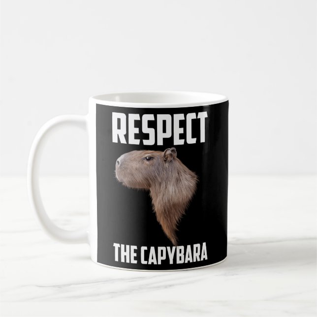 Mug Respectez L'Humour Animal Capybara Capibara Rodent (Gauche)