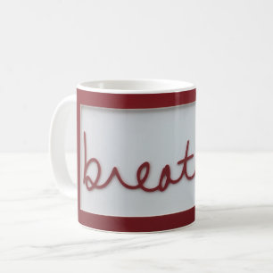 Mug Respire les graphismes rouge et blanc
