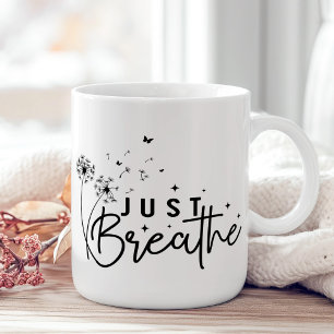 Mug "Respire seulement" Papillon Dandelion