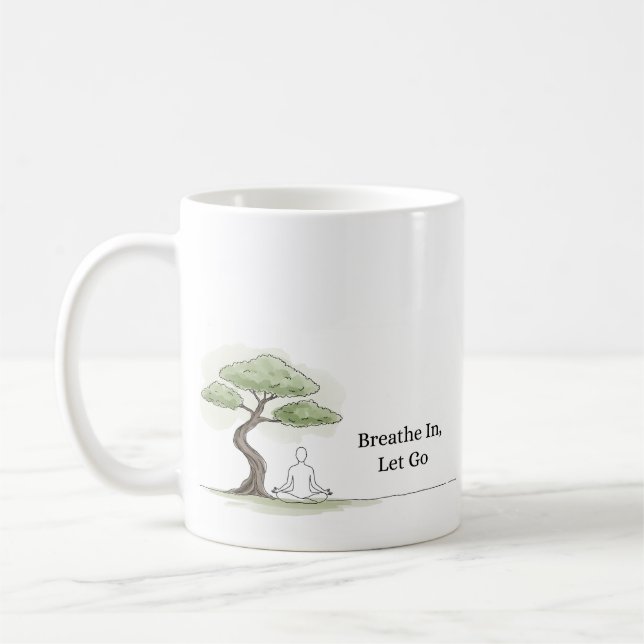 Mug Respirer dans laisser aller Zen méditation Café Mu (Gauche)