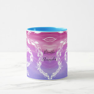 Mug Respirer la conception feuille Abstraite sur arriè