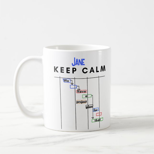 Mug Responsable De Projet Personnalisé Gantt Gardez Le (Gauche)