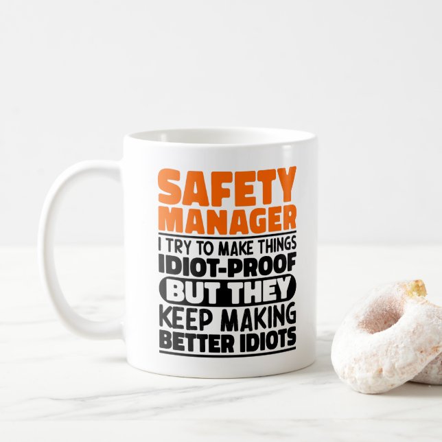 Mug Responsable De Sécurité J'Essaie De Faire Des Chos (Avec donut)