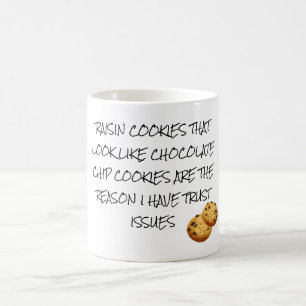 Mug Ressembler de biscuits de raisin sec aux questions