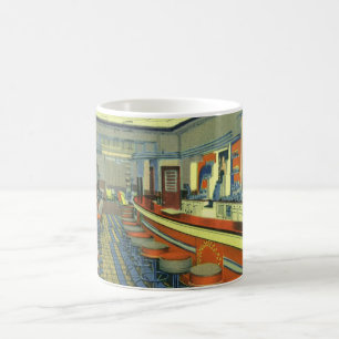 Mug Restaurant Vintage, Retro Road Diner Intérieur