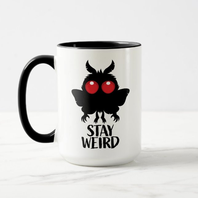 Mug Reste Bizarre Mignon Cryptide Mothman Créature Lég (Gauche)