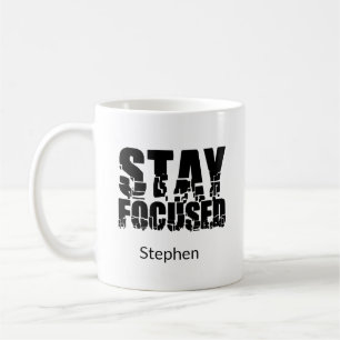 Mug Rester concentré   Phrase motivationnelle de préno