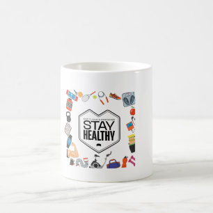 Mug rester en bonne santé conception de motivation