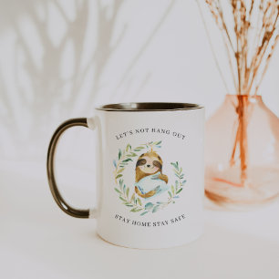 Mug Restez à la maison   Emplacements d'aquarelle