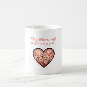 Mug Restez à la maison et atteignez tous vos objectifs