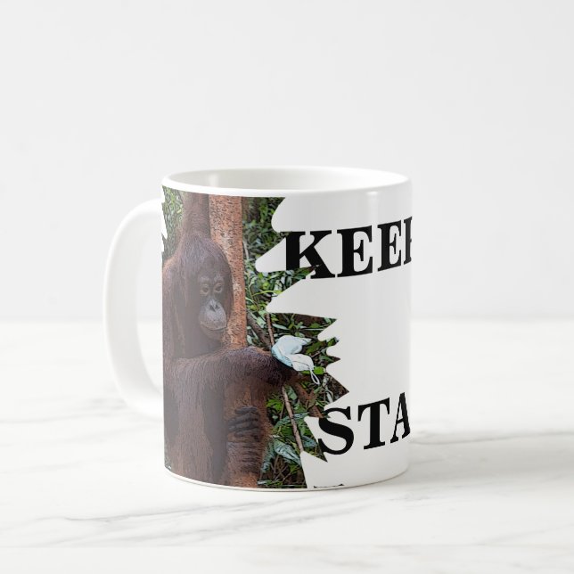 Mug Restez au calme Faune Orangutan (Devant gauche)