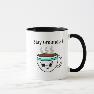 Mug Restez au sol, Café Cartoon Cute Kawaii