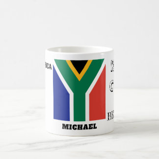 Mug Restez calme avec le drapeau sud-africain