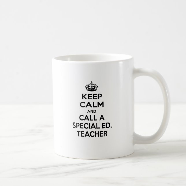 Mug Restez calme et appelez un Ed spécial. Professeur (Droite)